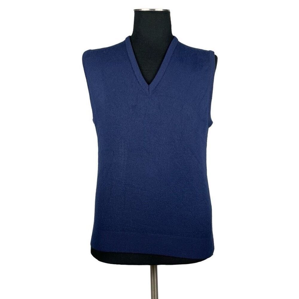 Vintage Navy Par Four Sportswear Knit Vest -‎ Men’s L